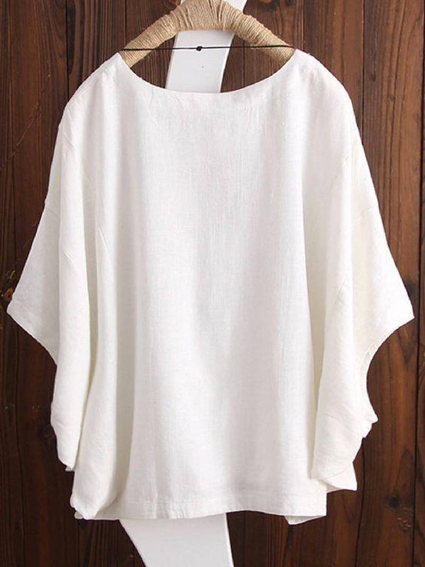 Simple white batwing top