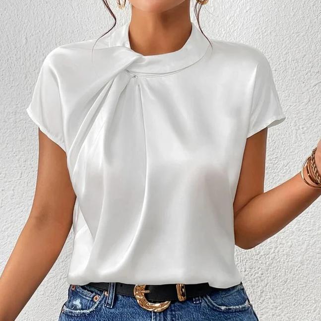 Comfortable plain short sleeve top