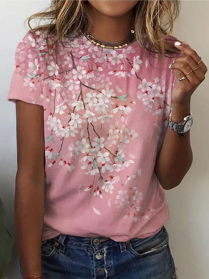 Sweet pink top with floral print