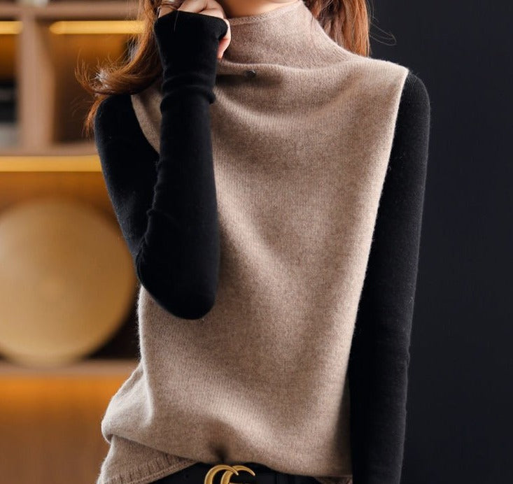 Mod Block turtleneck sweater