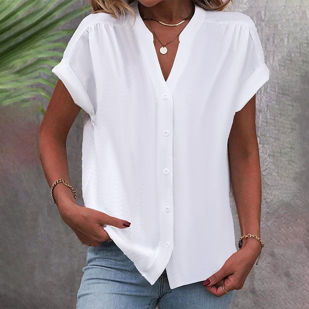 Comfortable monochrome short sleeve top