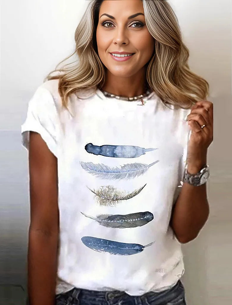 Freedom Feather T-shirt with short sleeves