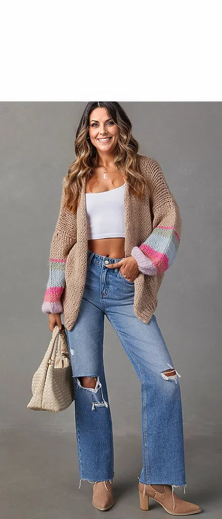 Isley Striped cardigan in oversize