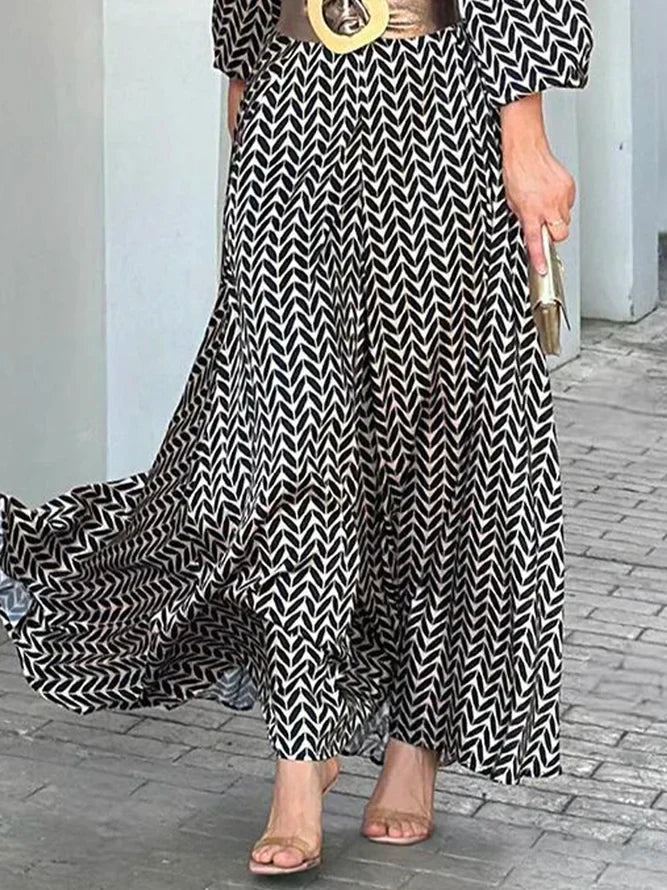 Unique maxi dress with long sleeves