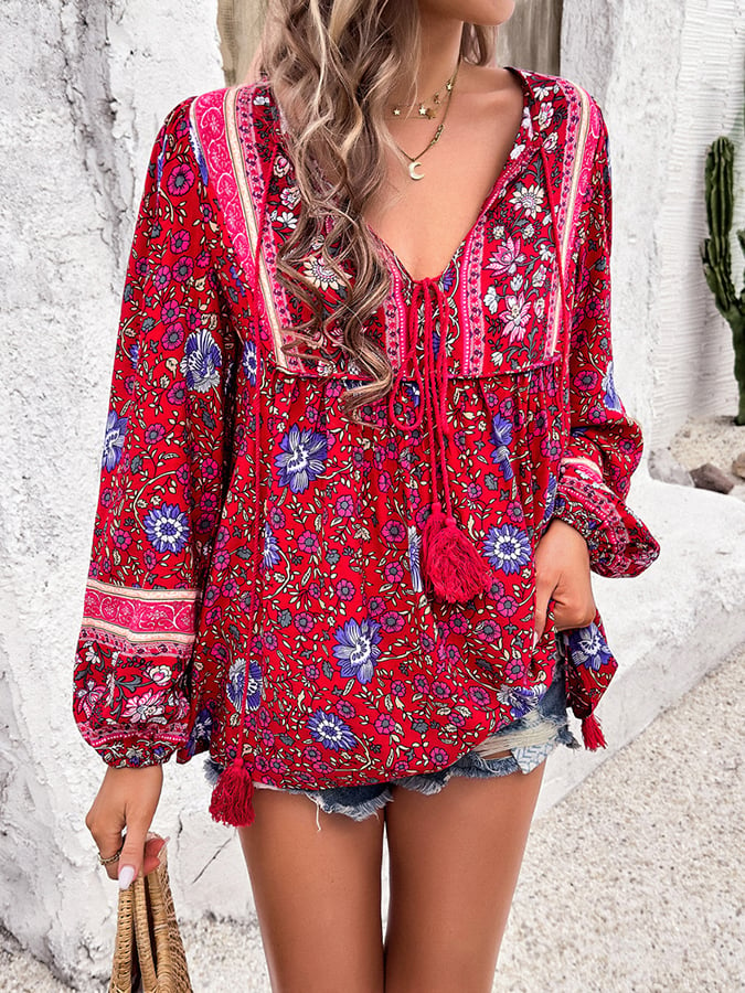 Romantic flower blouse