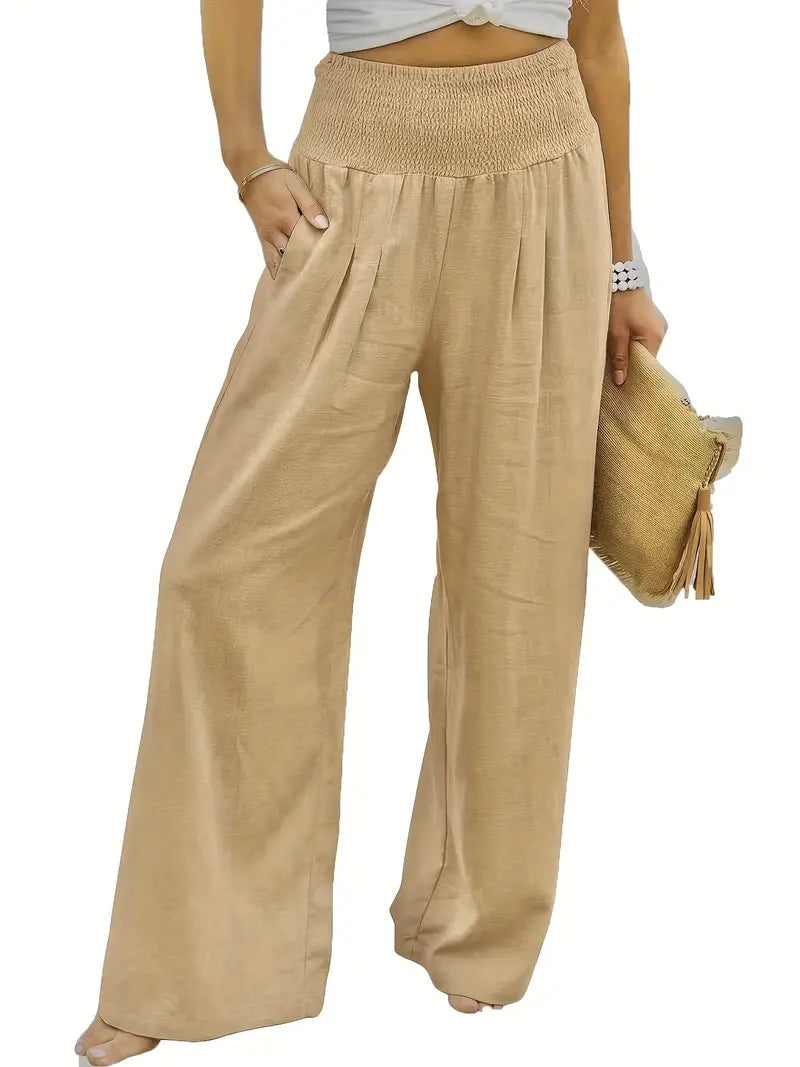 "Sandy beach lightweight palazzo pants"