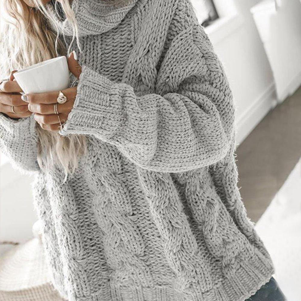 Aspen Cable Knit Oversized High Neck Sweater