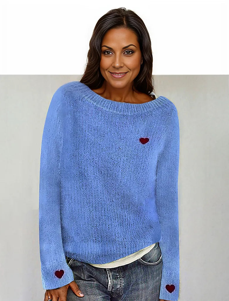 Fresh blue crew neck sweater