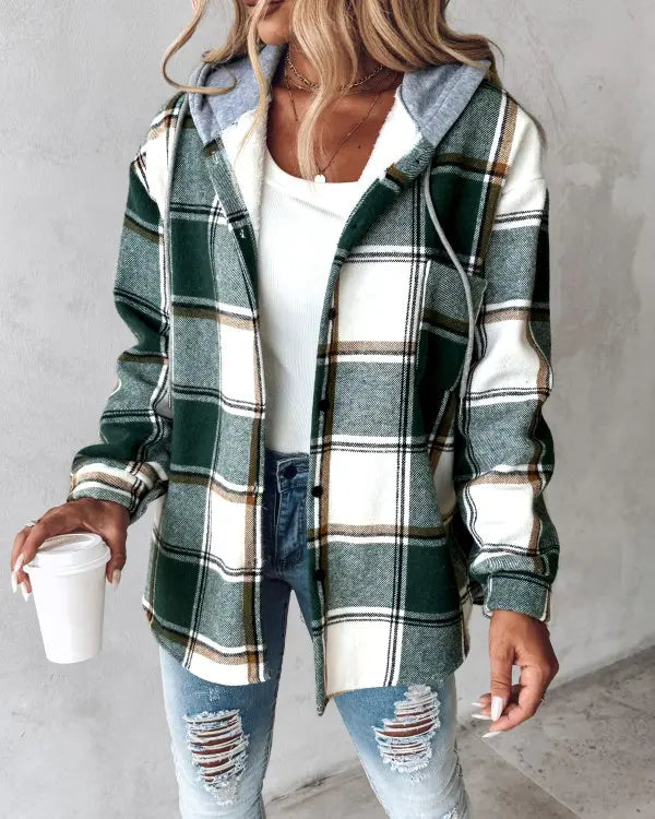 Trendy Print Hoodie Outerwear