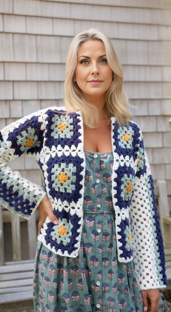 Cute long sleeve cardigan with print