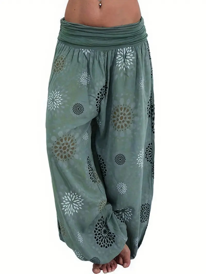 "AquaRelax BlossomPattern Light Leisure Pants"