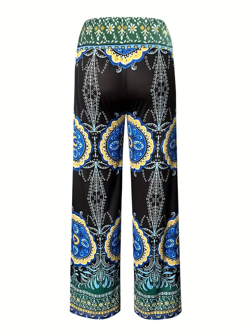 SummerDream Colorful Paisley Leisure Palazzo Pants