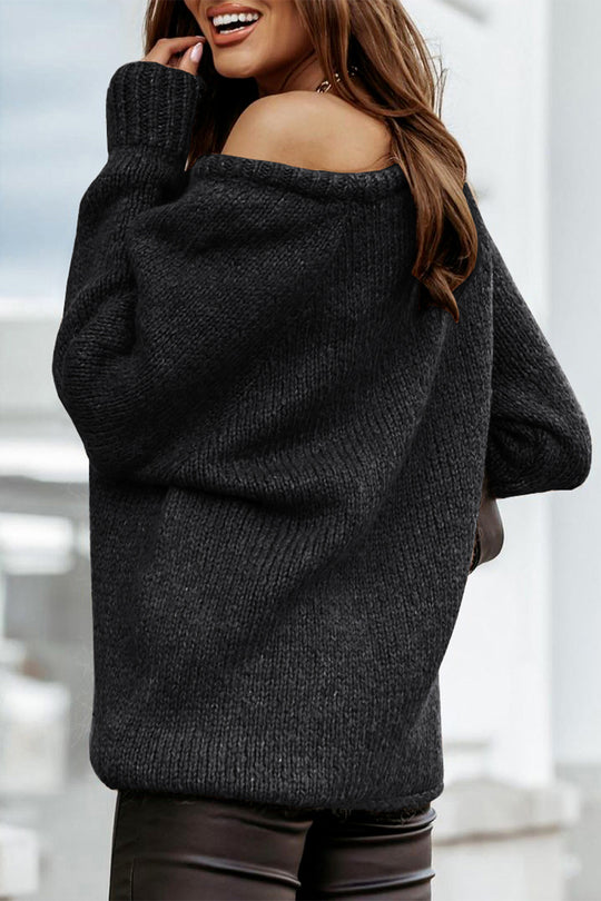 Women's oversized rib knit sweater