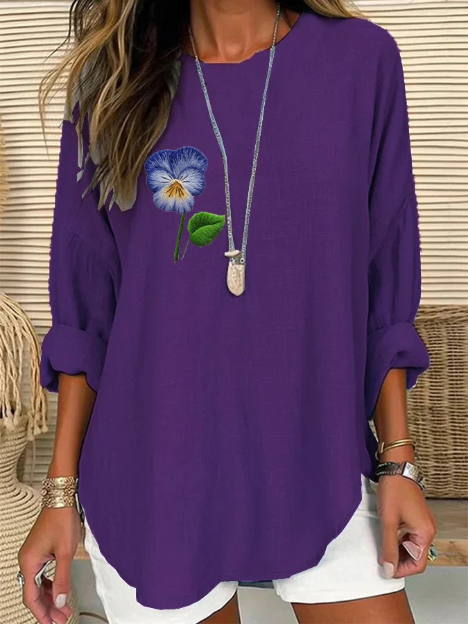 Violet flower dream blouse