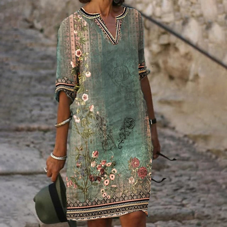 PureWear ® -  Fancy tunic dress with floral pattern in watercolor look