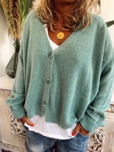 Emerald Bliss V-neck cardigan