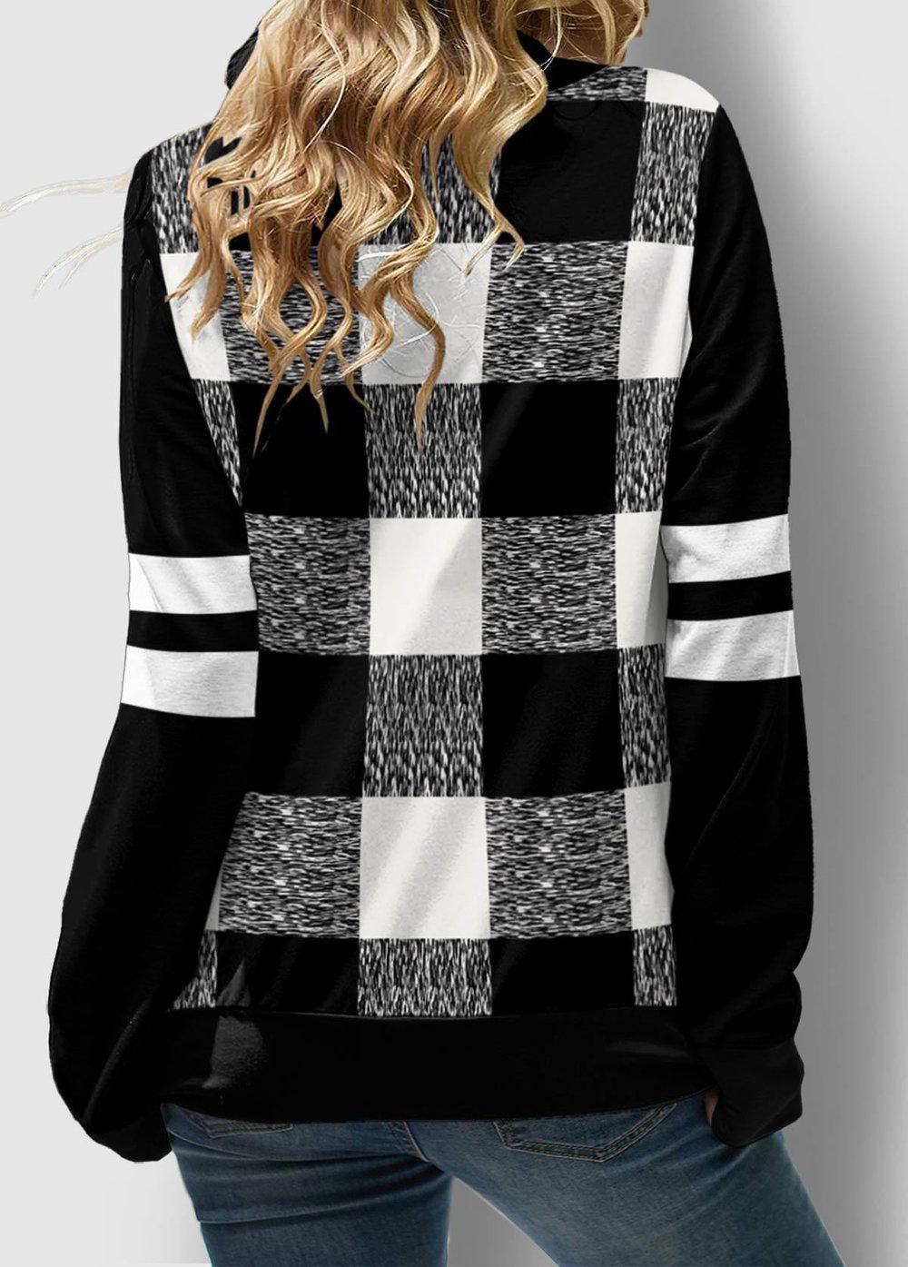 Black and white chessboard hoodie