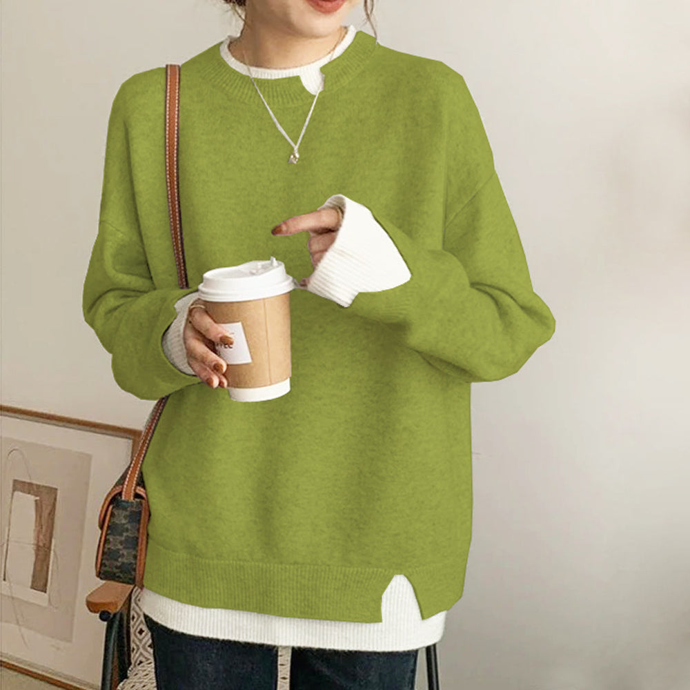 Fresh green crew neck sweater