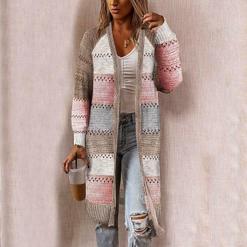 Celestial Reverie Striped Casual Cardigan