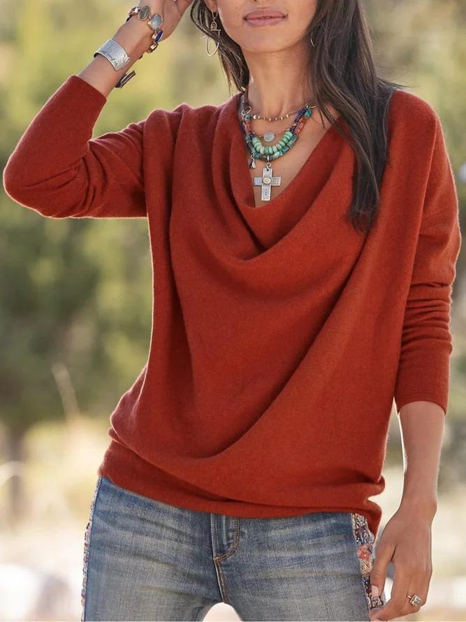 You're getting warmer and warmer Cowl Neck Top